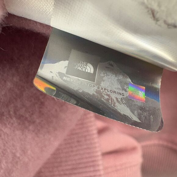 The North Face Women’s XXL Graphic Injection Crew Sweatshirt Pink Pullover - Picture 11 of 12